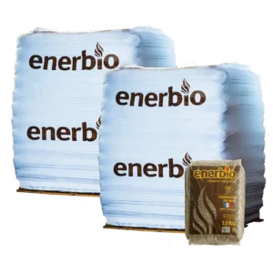 Granulés de bois ENERBIO – 2 palettes – 132 sacs 1980 kg
