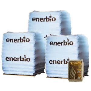 Granulés de bois ENERBIO – 3 palettes – 198 sacs 2970 kg