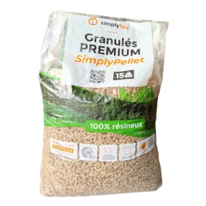 Granulés de bois Premium SimplyPELLET – 2 palettes – 130 sacs 1950 kg