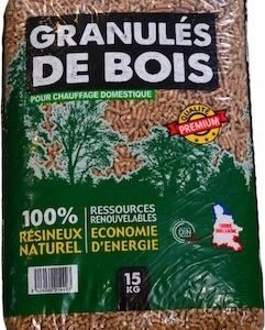 Granulés de bois ECO BOIS ENERGIE – 3 palettes – 198 sacs 2970 kg