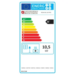 Cuisinière à bois Rosa XXL.16 Steel – 10 kW