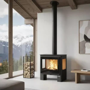 Poêle à bois 3 vitres Shiva – 10 kW