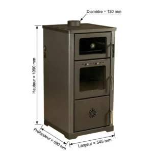 Poêle à bois hydro avec four Neptune – 25 kW